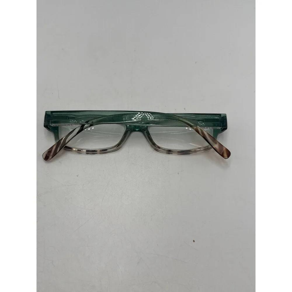 Peepers Sunny Side Up Green Tortoise Rectangular Reading Glasses Frames +2.00